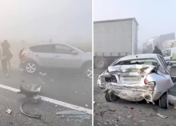 Απίστευτη καραμπόλα με 9 αυτοκίνητα και 4 φορτηγά στην Εθνική, στο ύψος του Αυλώνα -Βίντεο «σοκ»