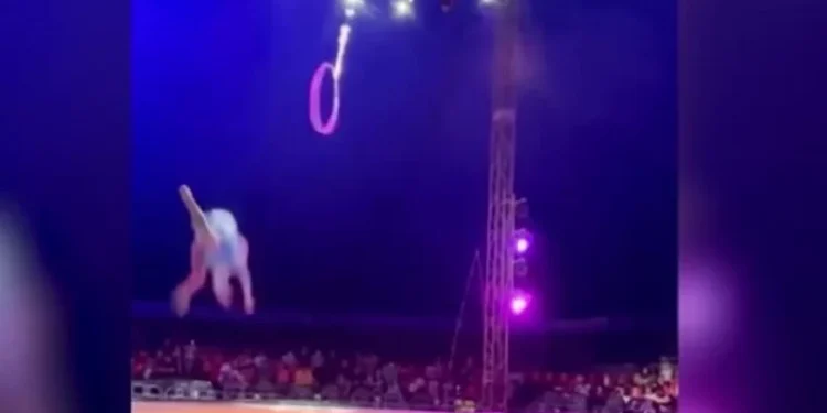 Βίντεο-ντοκουμέντο – Η τρομακτική στιγμή που ακροβάτισσα πέφτει στο κενό από μεγάλο ύψος