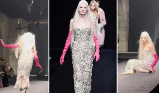 Valentino: Μοντέλο που φορούσε τακούνια έφαγε τούμπα στην πασαρέλα