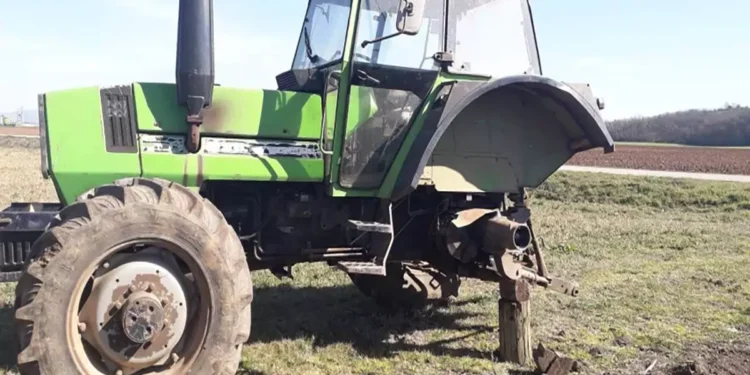 Τρίκαλα: Έμεινε από άξονα το τρακτέρ στο οποίο ανέβηκε ο Τσίπρας