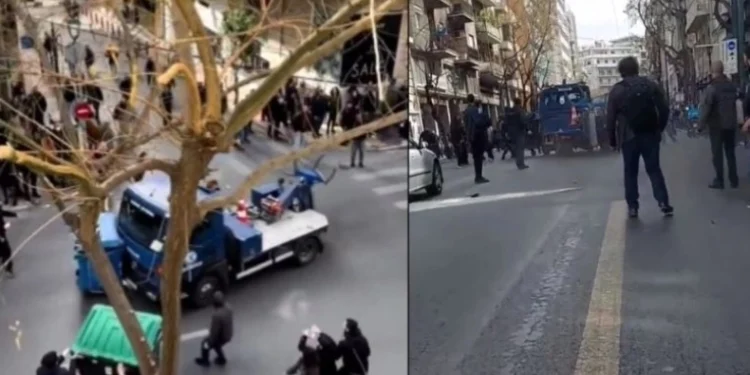 Οδηγός γερανού της ΕΛ.ΑΣ: «Αν σταματούσα θα με έκαιγαν ζωντανό»