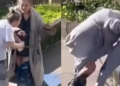 Απίστευτο! Πιάστηκε μαλλί με μαλλί με την γειτόνισσα και κατέληξε να μείνει χωρίς παντελόνι