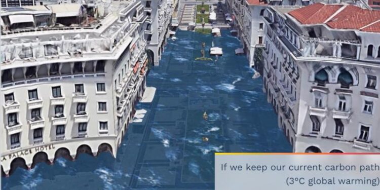 Θεσσαλονίκη: Ο Θερμαϊκός «καταπίνει» την Αριστοτέλους – Το εφιαλτικό σενάριο