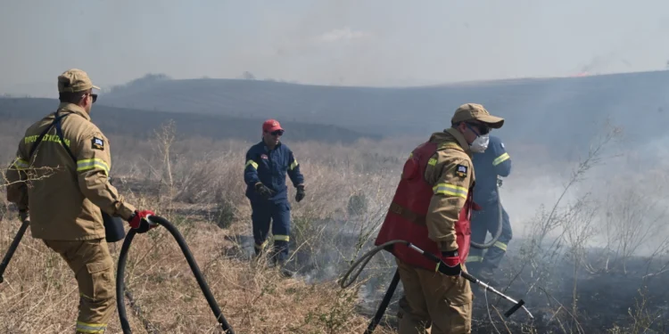 Ασπρόπυργος: Φωτιά σε χαμηλή βλάστηση – Επιχειρούν 25 πυροσβέστες και εναέρια μέσα