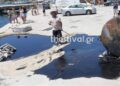 Χαλκιδική: Γέμισε με πετρέλαιο η θάλασσα στο Πόρτο Κουφό (Εικόνες&Βίντεο)