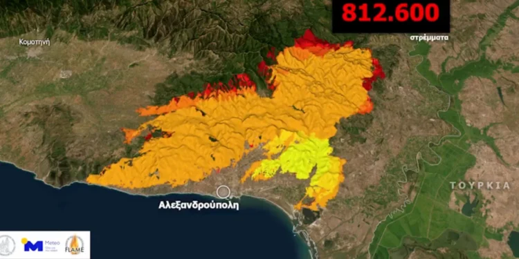 Βίντεο από δορυφόρο: Μέρα-μέρα η επέλαση της φωτιάς στον Έβρο που καίει για 12η μέρα