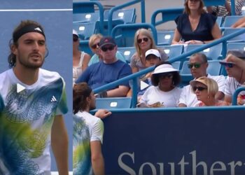 Χαμός με Τσιτσιπά: Τον ενοχλούσε ηλικιωμένη κυρία κάνοντας τη μέλισσα και της ζήτησε τον λόγο, αποδοκιμασίες για τον Έλληνα τενίστα