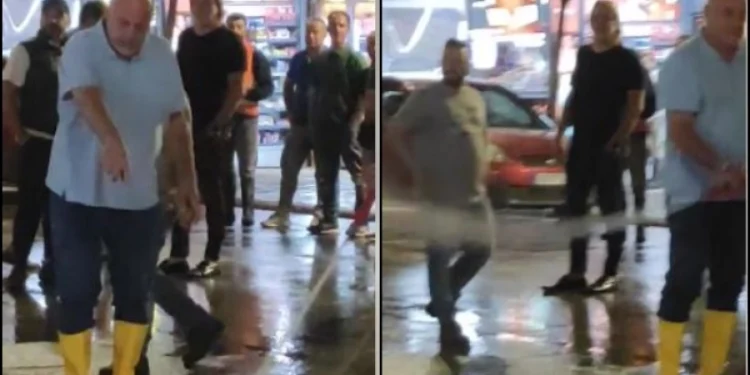 Ο Μπέος έβρεξε με μάνικα δικηγόρο που ήταν σε εκλογικό κέντρο αντιπάλου (vid)