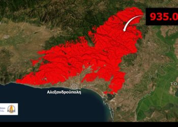 Φωτιά στον Έβρο: 935.000 στρέμματα καμένης έκτασης – Νέα δορυφορική εικόνα
