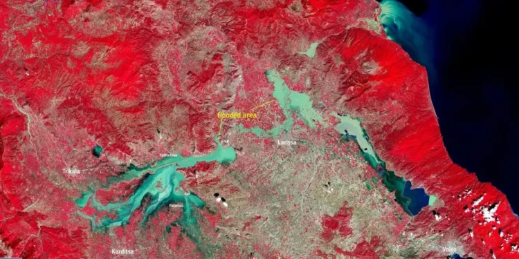 Θεσσαλία: Νέα δορυφορική εικόνα αποκαλύπτει το μέγεθος της καταστροφής