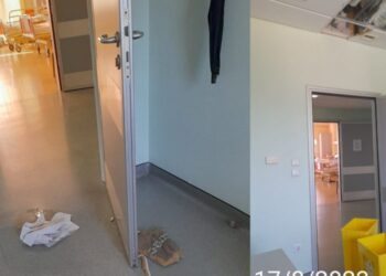 Σέρρες, Νοσοκομείο Σερρών: Από τον Αύγουστο στάζουν νερά – Έβαλαν κουβάδες (ΦΩΤΟ)