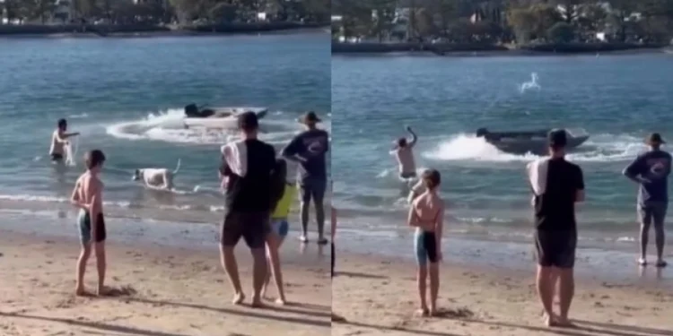 Τύπος έριξε λάσο σε ακυβέρνητο σκάφος που έκανε σβούρες (vid)