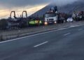 Νταλίκα τυλίχθηκε στις φλόγες στην Εγνατία στο ρεύμα Κοζάνη – Βέροια
