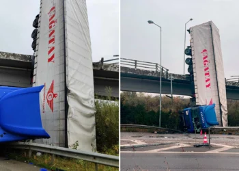 Τροχαίο – σοκ στη Θεσσαλονίκη: Νταλίκα έπεσε από γέφυρα στην Περιφερειακή