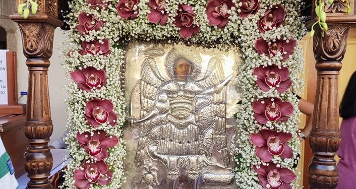 Αντίγραφο της ιεράς εικόνας του Πανορμίτη από τη Σύμη στο Σιδηρόκαστρο Σερρών