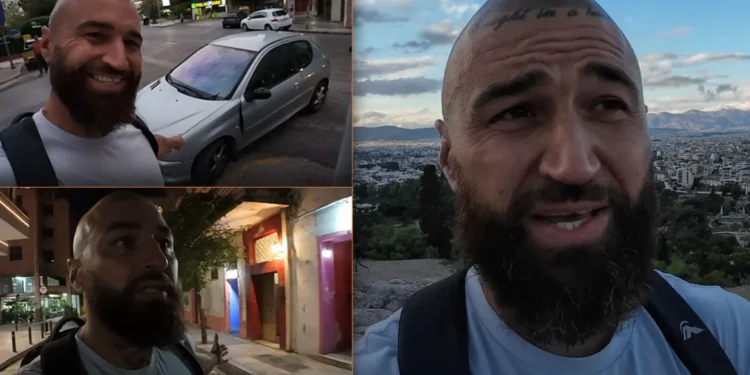 Ομόνοια: Αυστραλός ΥouΤuber την εξερευνά τη νύχτα και μένει άφωνος – «Ο χειρότερος δρόμος που έχω περπατήσει»