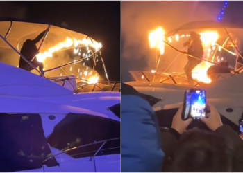 Βόλος: Ο Μπέος την… είπε στους ιδιοκτήτες του σκάφους που πήρε φωτιά από τα φαναράκια – «Μην χαλάτε την γιορτή, ας το έπαιρνε»