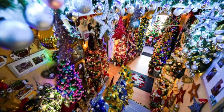 Ρεκόρ με τα χριστουγεννιάτικα δέντρα της σπάει οικογένεια στη Γερμανία – Έχει 555 μέσα στο σπίτι