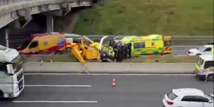 Ισπανία: Πτώση ελικοπτέρου στον Περιφερειακό της Μαδρίτης (video)