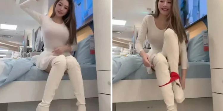 Ξέφυγε νεαρή κοπέλα σε κατάστημα Ikea – Οι εικόνες με το κόκκινο στρινγκ που προκάλεσαν αντιδράσεις
