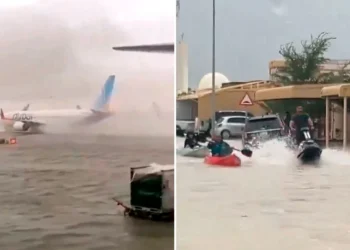Ντουμπάι: Σκηνικό Αποκάλυψης μετά την καταρρακτώδη βροχή – Χάος στο αεροδρόμιο, ποτάμια οι δρόμοι (Βίντεο)