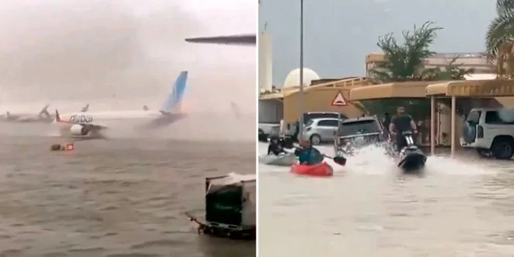 Ντουμπάι: Σκηνικό Αποκάλυψης μετά την καταρρακτώδη βροχή – Χάος στο αεροδρόμιο, ποτάμια οι δρόμοι (Βίντεο)