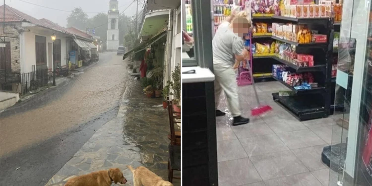 Πλημμύρισαν οι δρόμοι σε Καρδίτσα και Πήλιο, πού χιόνισε – Δείτε live την πορεία της κακοκαιρίας