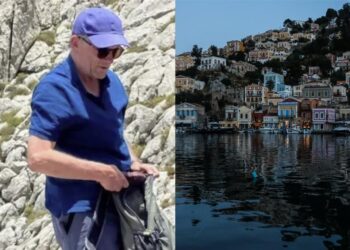 Σύμη: Ψάχνουν για τον παρουσιαστή του BBC σε επικίνδυνα μονοπάτια με βράχια από Πέδι προς Γιαλό – Τι δείχνουν οι κάμερες