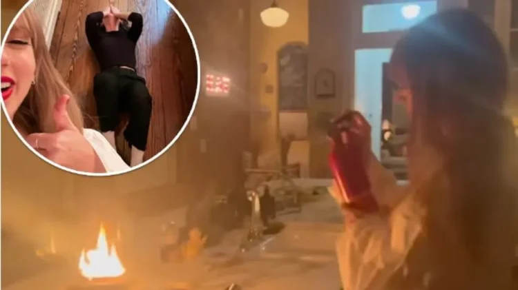 Βίντεο: Έπιασε φωτιά στο σπίτι της Τέιλορ Σουίφτ και δεν ήξερε να χρησιμοποιήσει τον πυροσβεστήρα