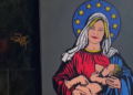 Τοιχογραφία της Μελόνι ως Παναγία μετά τις ευρωεκλογές στην Ιταλία(Βίντεο)