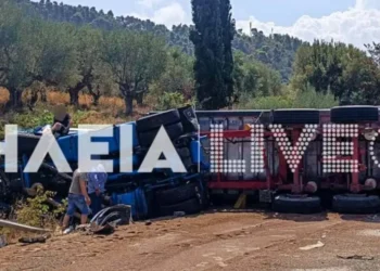 Πολύνεκρο τροχαίο στην εθνική οδό Πύργου – Κυπαρισσίας: Νταλίκα παρέσυρε τρία ΙΧ