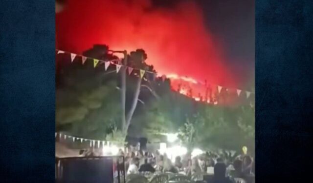 Ζάκυνθος: Διασκέδαζαν σε πανηγύρι, ενώ η φωτιά έκαιγε ανεξέλεγκτα πίσω τους(Βίντεο)