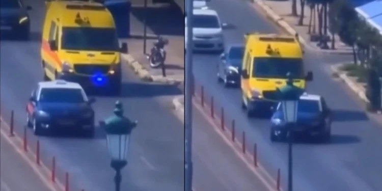 Έλληνας ταξιτζής στην Θεσσαλονίκη έγινε viral κλείνοντας τον δρόμο σε ασθενοφόρο(Βίντεο)