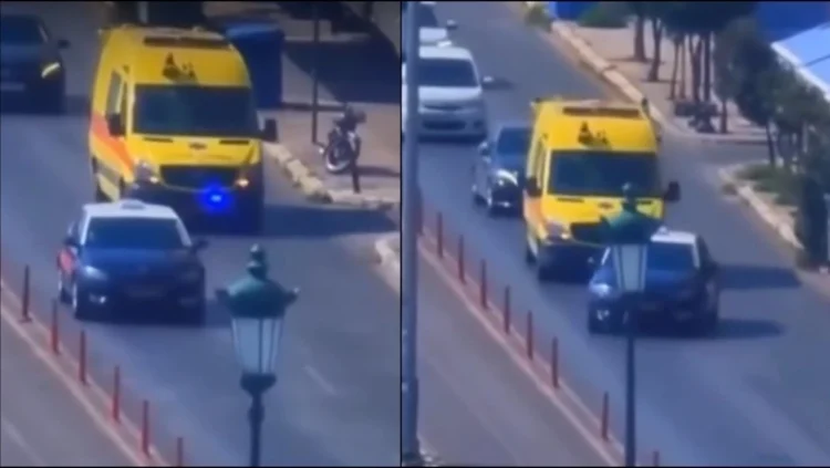 Έλληνας ταξιτζής στην Θεσσαλονίκη έγινε viral κλείνοντας τον δρόμο σε ασθενοφόρο(Βίντεο)