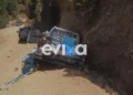 Τροχαίο ατύχημα στην Εύβοια: Τούμπαρε αγροτικό στα Θαψά, τέσσερις τραυματίες
