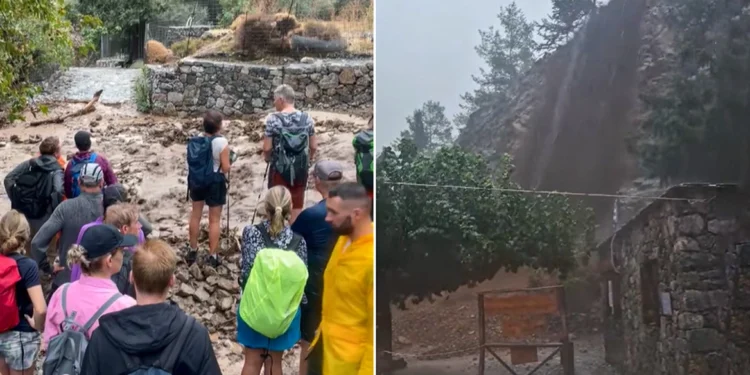 Φαράγγι Σαμαριάς: Βίντεο – ντοκουμέντα δείχνουν τον εγκλωβισμό των τουριστών μετά το μπουρίνι