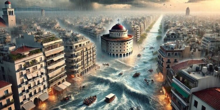 Έτσι θα έμοιαζε η Θεσσαλονίκη αν αντιμετώπιζε πλημμύρες όπως η Βαλένθια – Τρομακτικές εικόνες