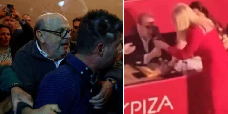 ΣΥΡΙΖΑ: Όταν ο Αντώναρος έκανε κεφαλοκλείδωμα στον πορτιέρη του συνεδρίου και η Τζάκρη άρπαξε το μικρόφωνο – Δείτε βίντεο