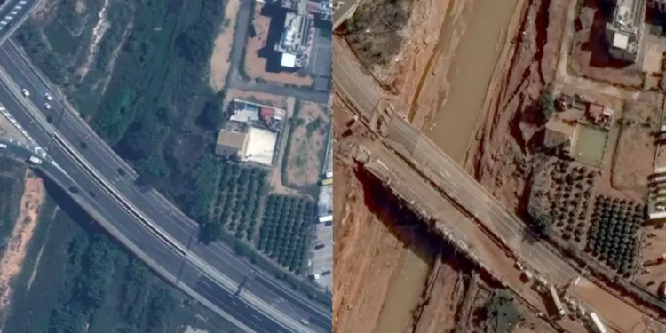 Ισπανία: Το πριν και το μετά από τις φονικές πλημμύρες στη Βαλένθια μέσα από δορυφορικές εικόνες