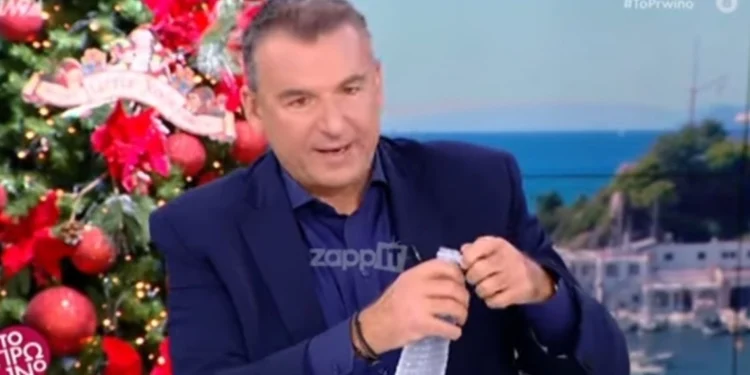 Μυθικό σκηνικό στο «Πρωινό»: Έδωσαν στον Λιάγκα τσίπουρο αντί για νερό (vid)