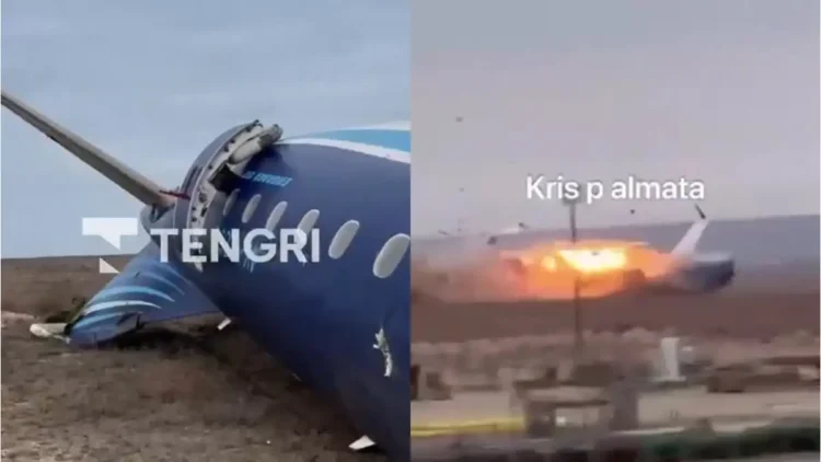 Συνετρίβη αεροπλάνο στο Καζακστάν με δεκάδες επιβαίνοντες – Το σοκαριστικό βίντεο από την πτώση του