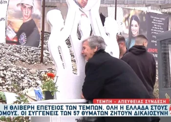 Σπαραγμός στα Τέμπη: Οι συγγενείς των θυμάτων στον τόπο όπου κόπηκε το νήμα της ζωής για 57 ψυχές