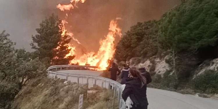 Φωτιά στη Λευκάδα – Μήνυμα του 112, εκκενώνουν τον Άγιο Νικήτα