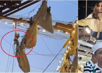 Γέφυρα Μπρούκλιν: Πρόσκρουση ιστιοφόρου – Ναύτες κρέμονταν από τα κατάρτια, έδωσαν μάχη (Βίντεο)