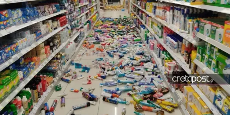 Σεισμός στην Κρήτη: Η στιγμή που τα 6,1 Ρίχτερ χτυπούν το νησί