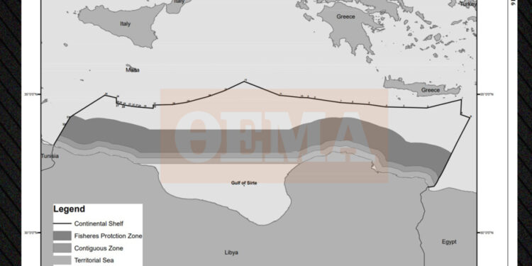 Με οδηγό την… Τουρκία η νέα ρηματική διακοίνωση της Λιβύης για εξωτερικά όρια υφαλοκρηπίδας έως την Κρήτη – «Δεν παράγει έννομα αποτελέσματα» απαντά η Αθήνα