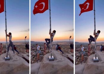 Χαμός στην Τουρκία με τουρίστρια που έκανε pole dancing σε στύλο με την σημαία – Βίντεο