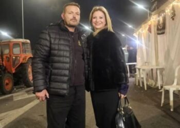 Στο μπλόκο της Νίκαιας η Μαρία Καρυστιανού: Eξέφρασε τη στήριξή της στις κινητοποιήσεις των αγροτών