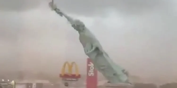 Βραζιλία: Κατέρρευσε αντίγραφο του Αγάλματος της Ελευθερίας από τους ισχυρούς ανέμους