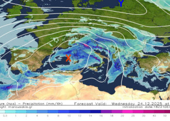 Καιρός: Διπλό κύμα κακοκαιρίας τα Χριστούγεννα – Η πρώτη τάση για την Πρωτοχρονιά